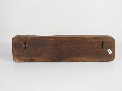 Wall-mounted elm coat rack with four coat...