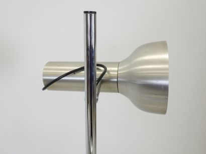 LAMPADAIRE in chromed metal with two adjustable...