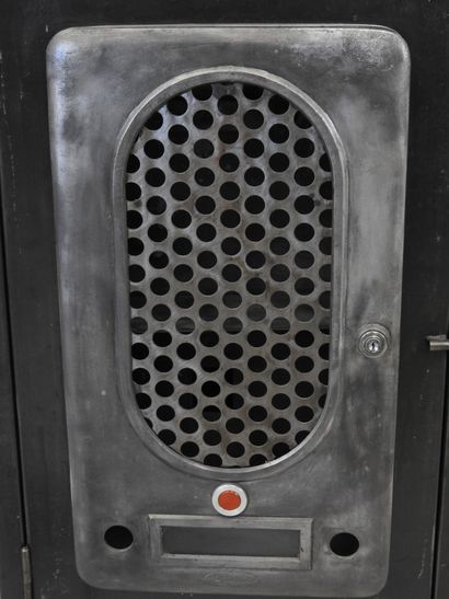 Black-painted iron industrial BUFFET opening...