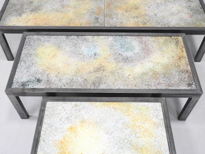 Bernard BUFFAT (20th): Three coffee tables...