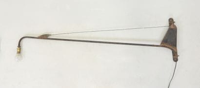 In the style of Jean PROUVE : Wall lamp -...