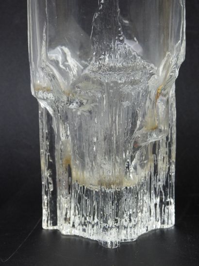 Three Scandinavian glass VASES, one signed...