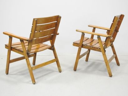 Pair of wooden 