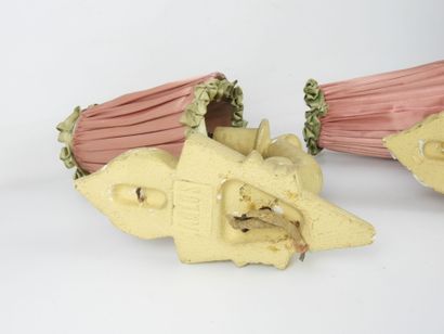ARLUS. Pair of sconces in plaster. Mark on...