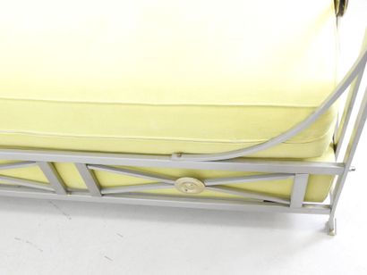 JANSEN: Rest bench in polished and gilded...