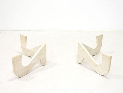 LOW TABLE PIECE consisting of two free-form...