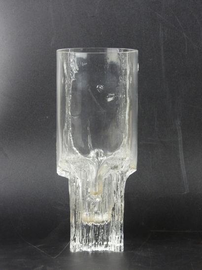 Three Scandinavian glass VASES, one signed...