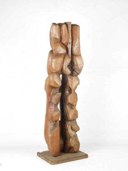 Karl-Jean LONGUET (in the style) : Wood sculpture....