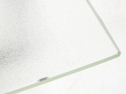 TABLE BASSE Saint Gobain glass slab top,...