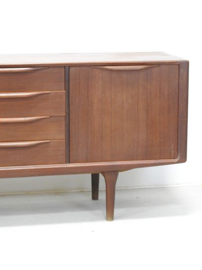 Scandinavian teak ENFILADE opening to 4 drawers,...