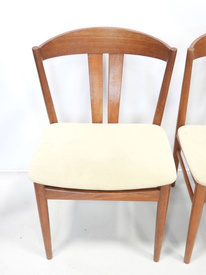 SIX Scandinavian wooden CHAIRS with wrap-around...