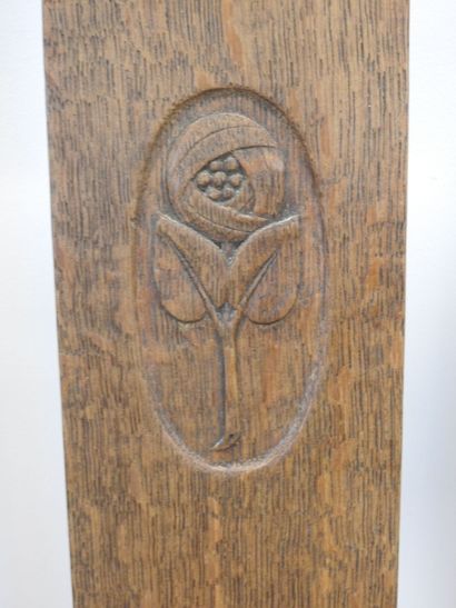 SECESSION VIENNOISE: Pair of wooden caned...