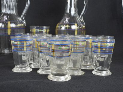 Jean LUCE (1895-1964). 48-piece enameled...