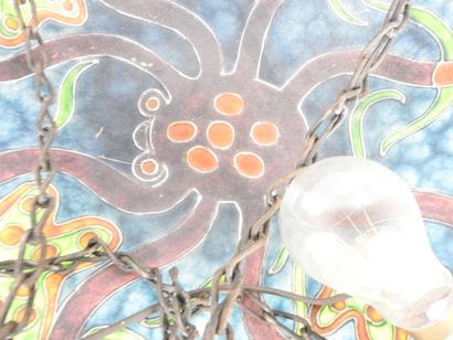 Circular glass paste SUSPENSION decorated...
