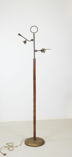 KOBIS & LORENCE: Bamboo and brass two-light...