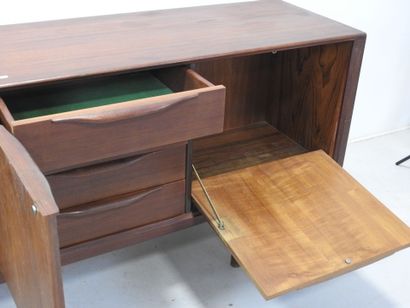Scandinavian teak ENFILADE opening to 4 drawers,...