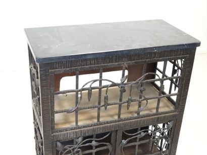 Small wrought-iron sideboard BUFFET with...