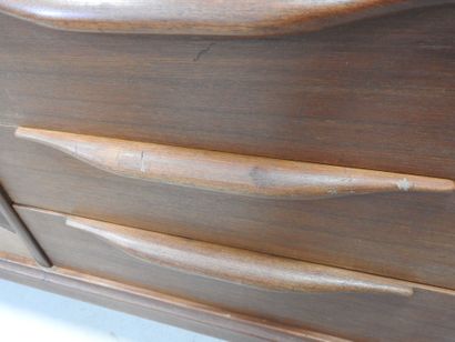 Scandinavian teak ENFILADE opening to 4 drawers,...