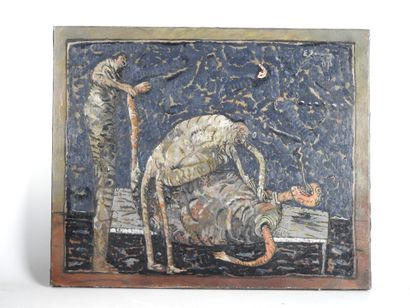 Eduardo ZAMORA (1942-2023): Surgery. Oil...