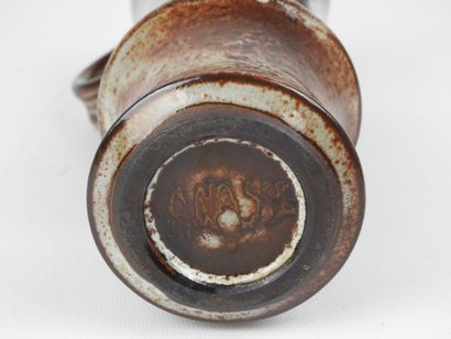 Michel ANASSE (1935-2020) Brown glazed ceramic...