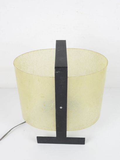 POSER LAMP in black lacquered metal and fibreglass....