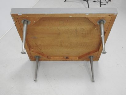 Square-section LOW TABLE in grey repainted...