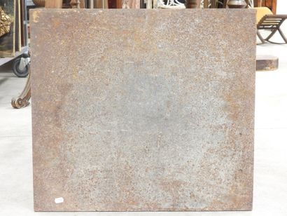 R.DERET: Cast-iron fireback with abstract...