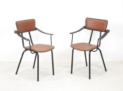 Jacques ADNET (attributed to)
Pair of armchairs...