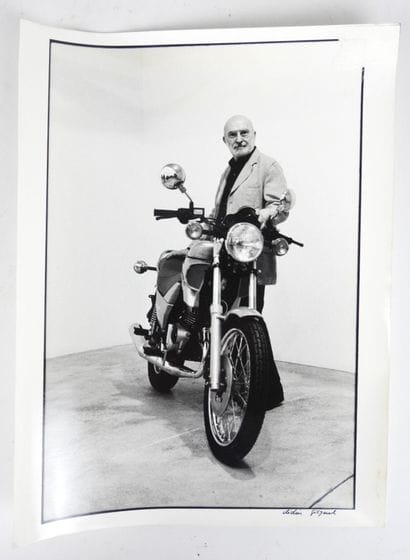 Didier GICQUEL (b. 1950): Arman near a motorcycle....