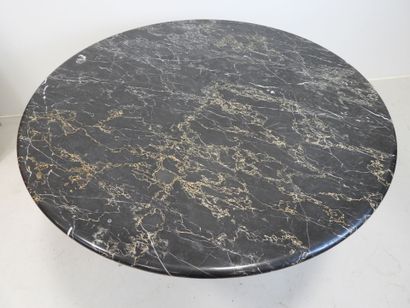 TABLE with circular top and central base...