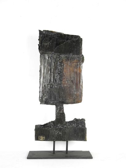 Michel AUDIARD (b. 1951): Totem Janus. Hot-patinated...