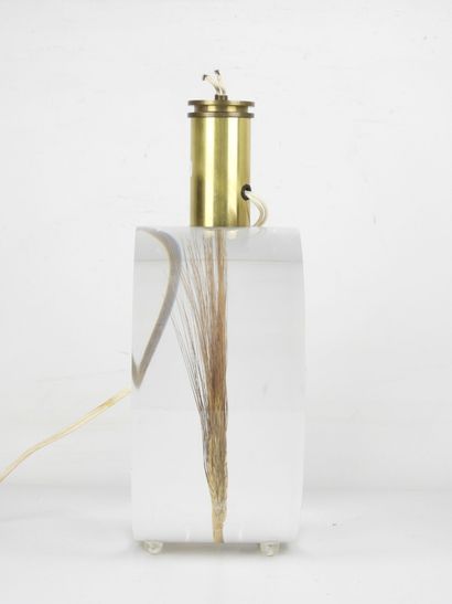 Michel DUMAS (20th century): Plexiglas lamp...