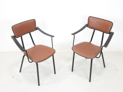 Jacques ADNET (attributed to)
Pair of armchairs...