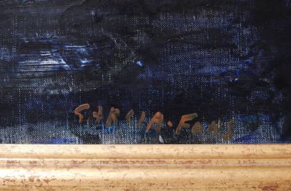 Pierre GARCIA-FONS (1928-2016)
Ruisseau bleu.
Huile...