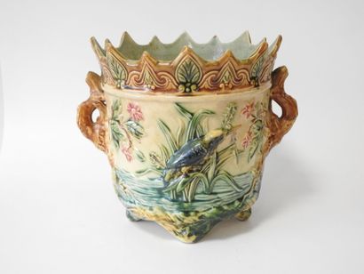 ONNAING
Barbotine cache-pot with vegetal...