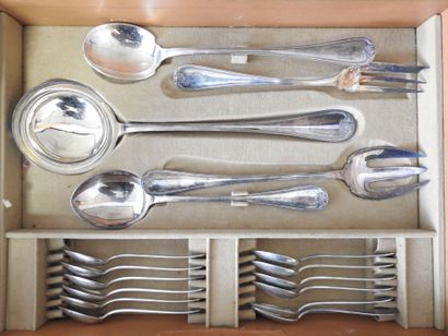 CHRISTOFLE
Set of silver-plated shell-shaped...