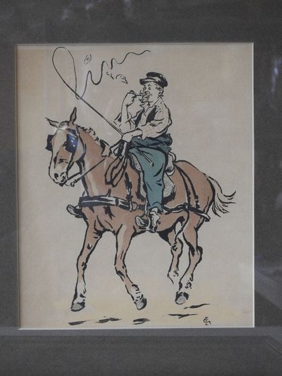 Edmond GROS (1864-1933)
Cavaliers
Lot de...