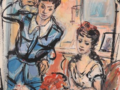 Émilien DUFOUR (1894-1975)
Couple dans un...