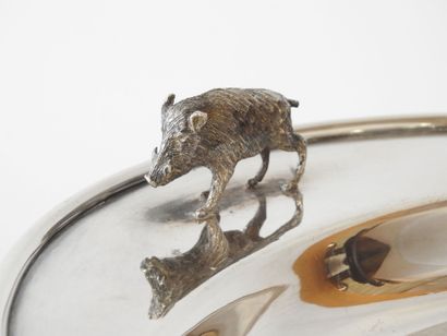 Christian DIOR 
Set comprising a silver-plated...