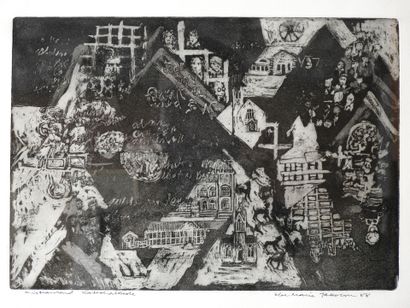 Else-Marie JAKOBSEN (1927-2012)
Composition.
Aquatinte.
Titrée,...