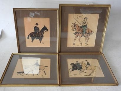 Edmond GROS (1864-1933)
Cavaliers
Lot de...