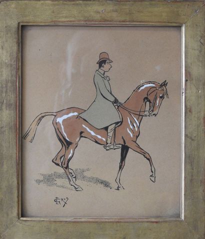 Edmond GROS (1864-1933)
Jeune homme à cheval...
