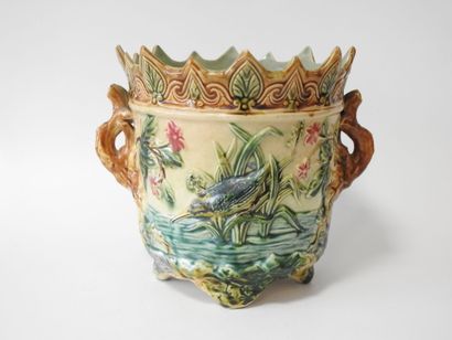 ONNAING
Barbotine cache-pot with vegetal...