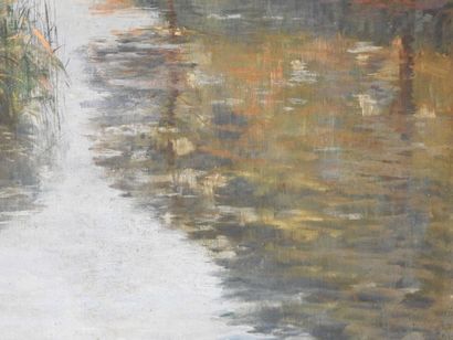 DOMBASLE - Fin XIXeme
Bords de rivière.
Huile...