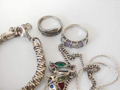 Lot en argent 925 comprenant : grelot ancien,...