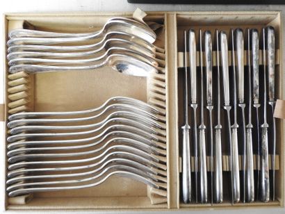 CHRISTOFLE
Set of silver-plated shell-shaped...