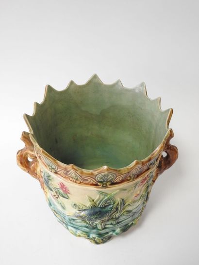 ONNAING
Barbotine cache-pot with vegetal...