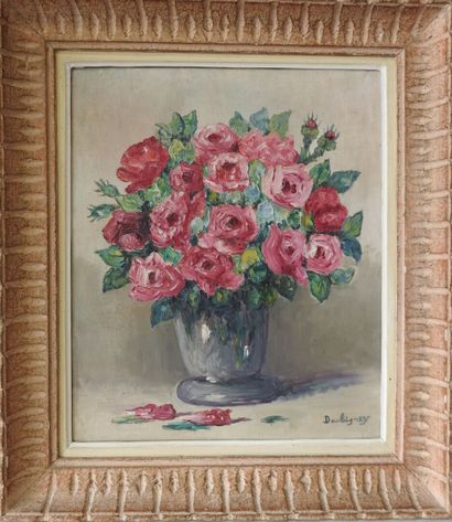 DAUBIGNEY
Bouquet de rose
Oil on canvas
Signed...