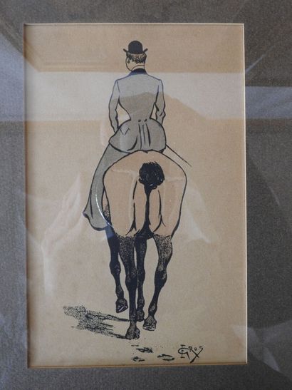 Edmond GROS (1864-1933)
Personnages à cheval...