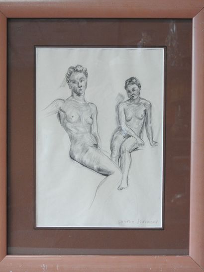 Gaston LIVRAGNE (1900-1984)
Female nude 
Black...